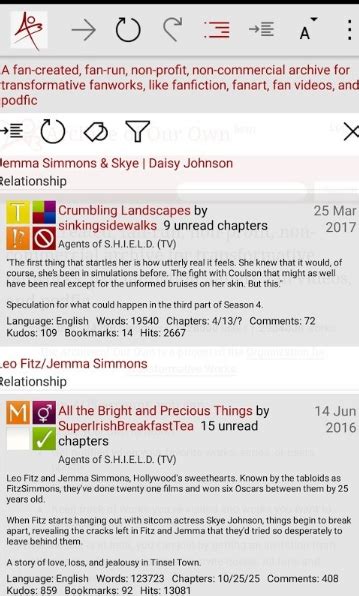 ao3 home.